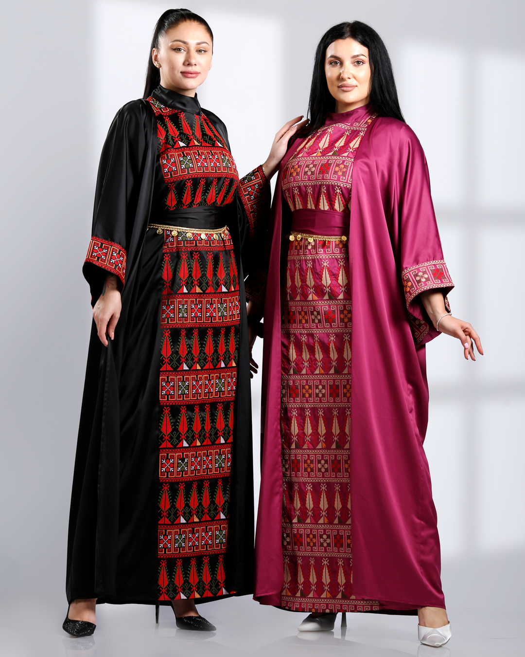 Two-piece peasant embroidery set طقم تطريز فلاحي قطعتين
