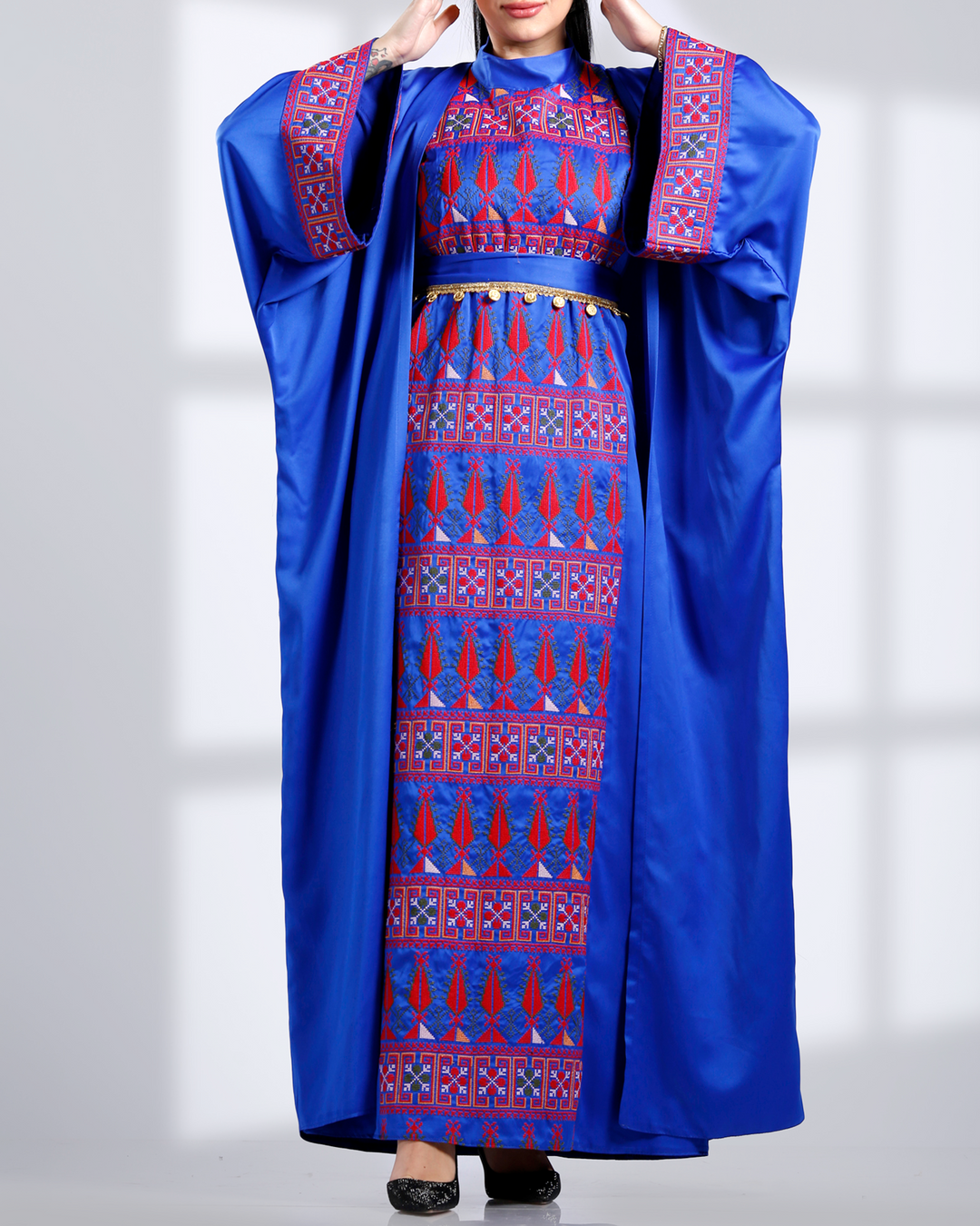 Two-piece peasant embroidery set طقم تطريز فلاحي قطعتين