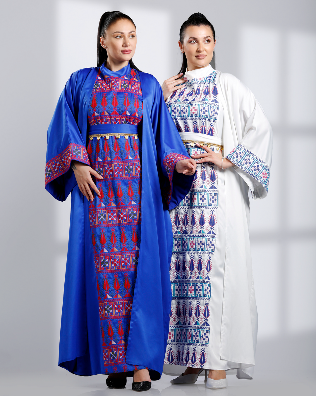 Two-piece peasant embroidery set طقم تطريز فلاحي قطعتين