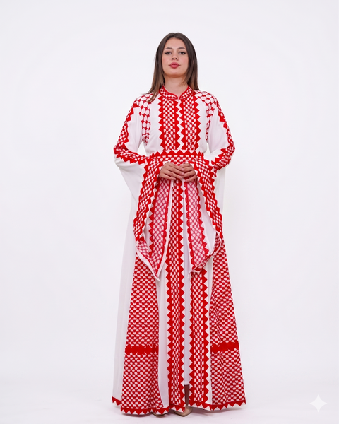 keffiyeh dress red The Bella Keffiyeh Dress Wild & Sage