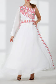 ONE Shoulder Dress فستان تطريز ون شولدر
