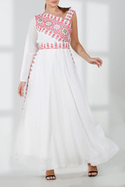 ONE Shoulder Dress فستان تطريز ون شولدر