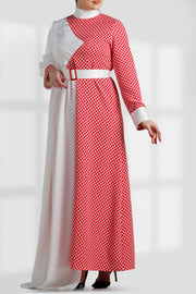 LONG SLEEVE EMBROIDERY DRESS فستان تطريز كم طويل