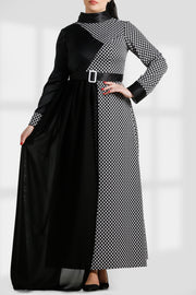 LONG SLEEVE EMBROIDERY DRESS فستان تطريز كم طويل