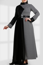 LONG SLEEVE EMBROIDERY DRESS فستان تطريز كم طويل