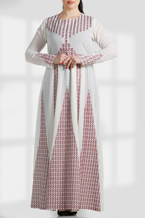LONG SLEEVE EMBROIDERY DRESS فستان تطريز كم طويل