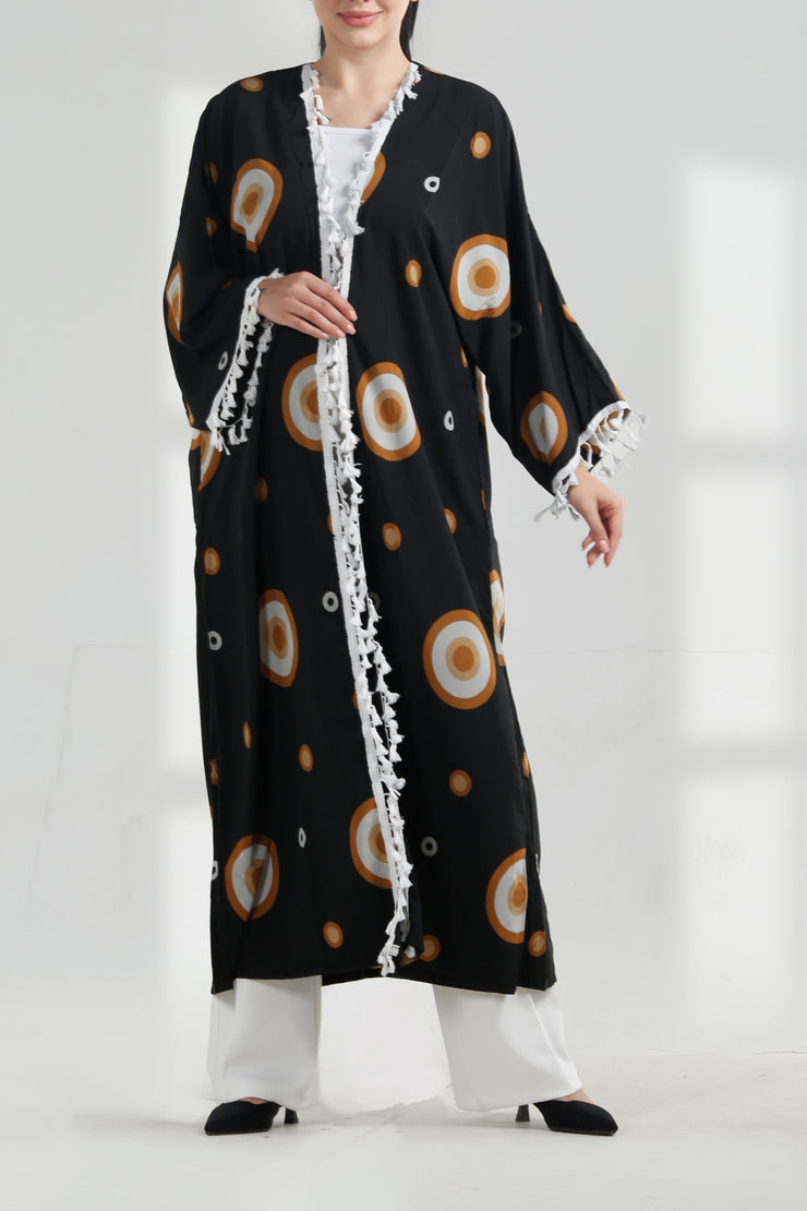 Patterned Open Bisht بيشت مفتوح مرسم