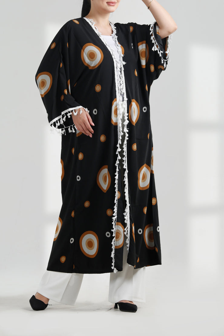 Patterned Open Bisht بيشت مفتوح مرسم