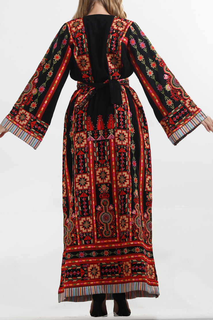 Colored Embroidery Thoub