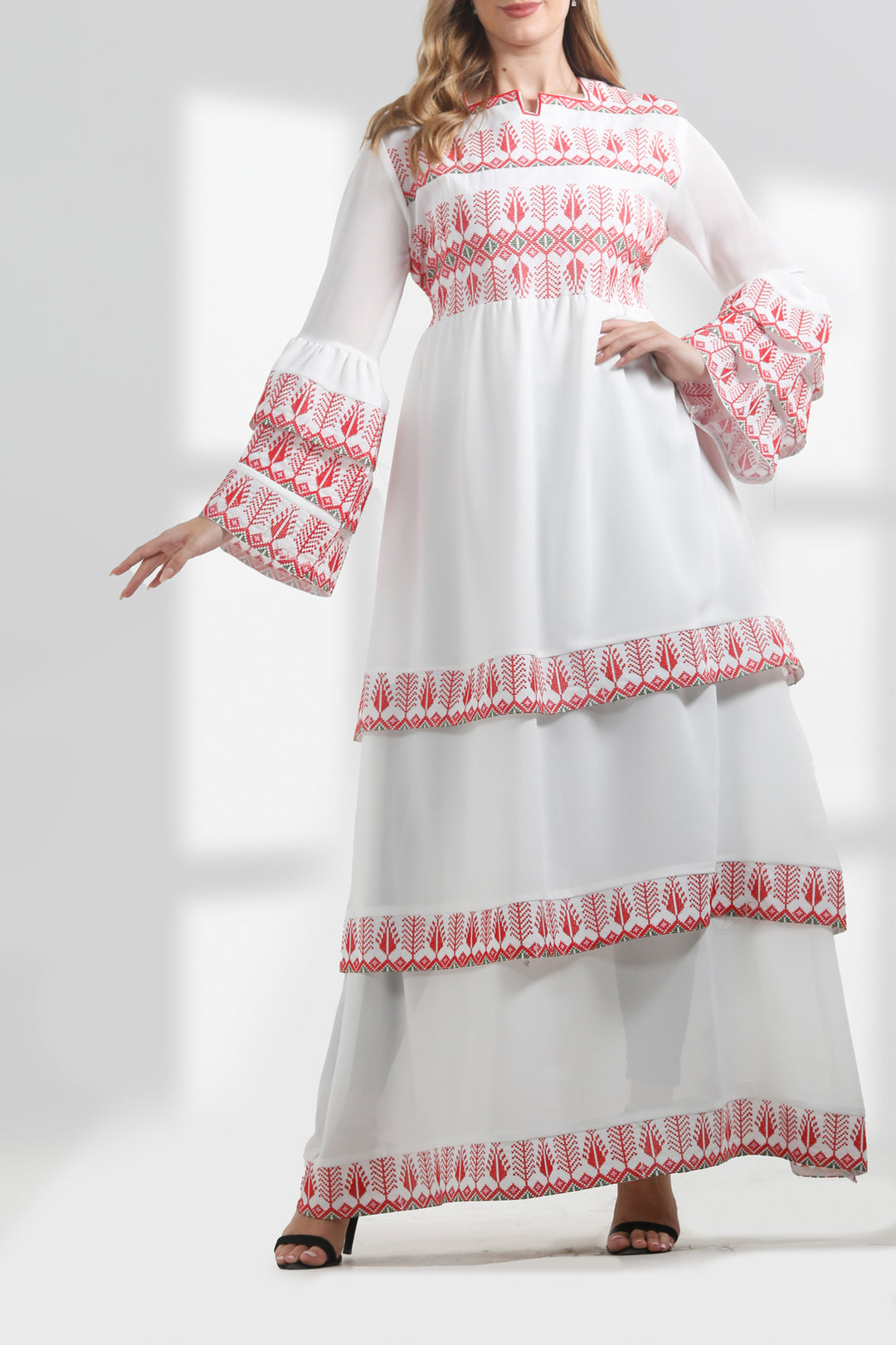 Layers Embroidery Dress فستان تطريز طبقات