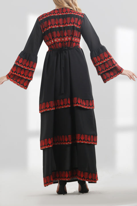 Layers Embroidery Dress فستان تطريز طبقات