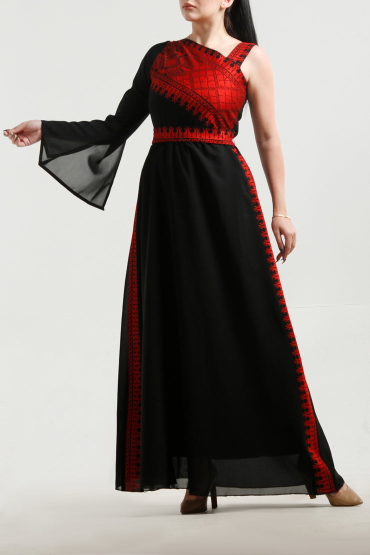 ONE Shoulder Dress  فستان ون شولدر