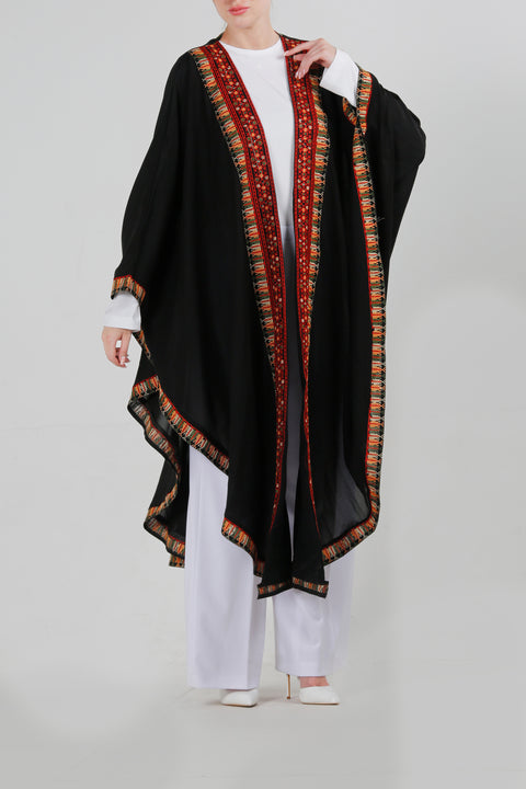 Black And Red Bisht بيشت اسود واحمر