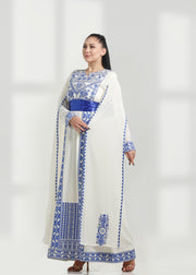 LONG SLEEVE EMBROIDERY DRESS فستان تطريز كم طويل
