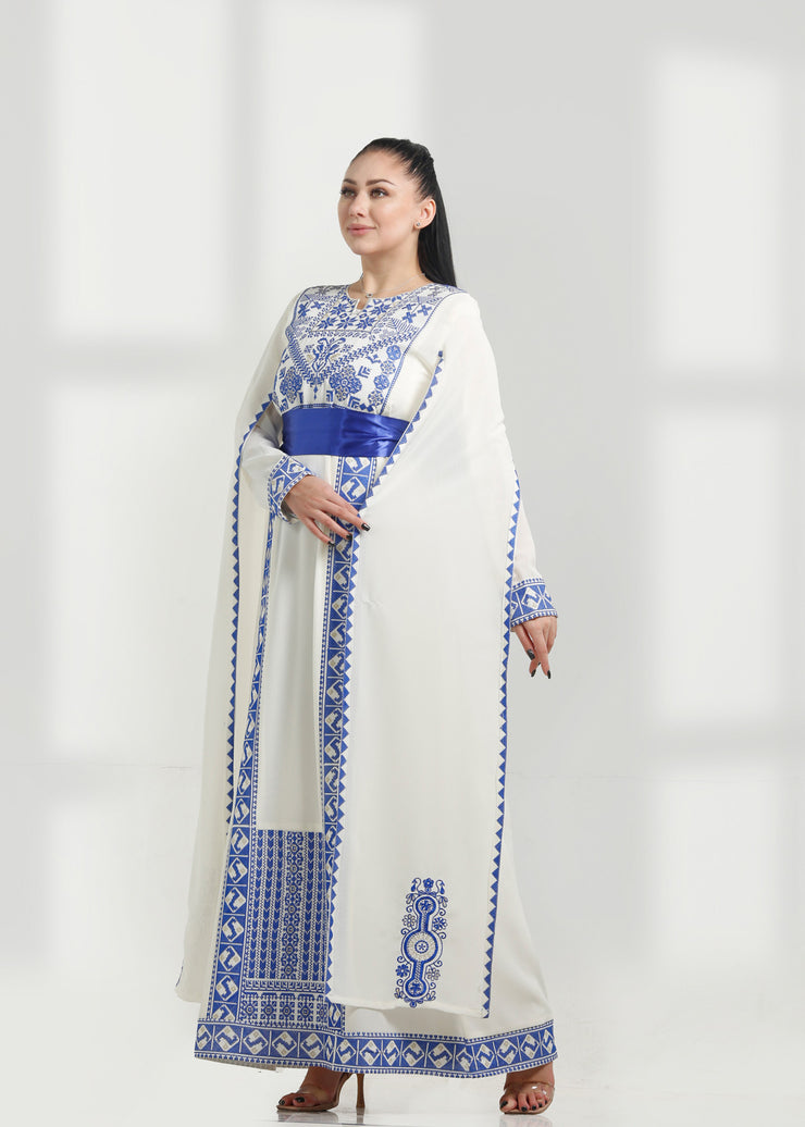 LONG SLEEVE EMBROIDERY DRESS فستان تطريز كم طويل