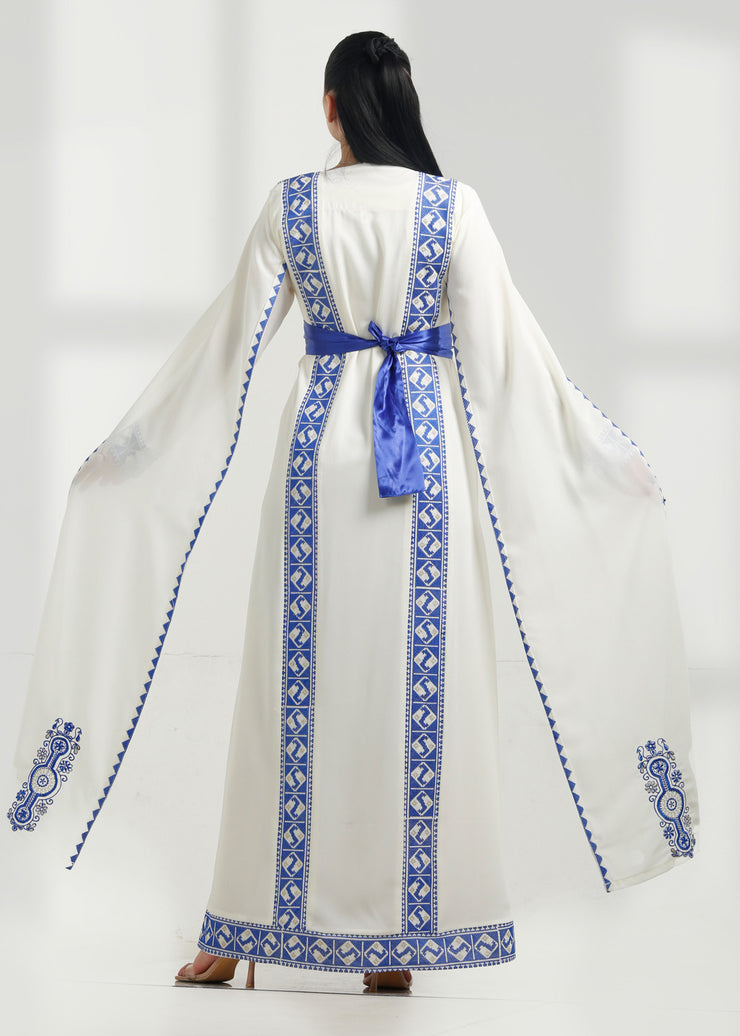 LONG SLEEVE EMBROIDERY DRESS فستان تطريز كم طويل