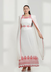 LONG SLEEVE EMBROIDERY DRESS فستان تطريز كم طويل