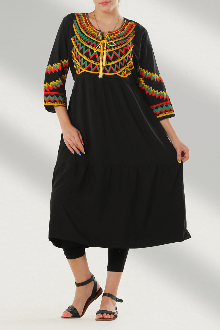 Arabic Embroidery Dress فستان تطريز عربي