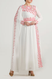 Long Sleeve Embroidery Dress فستان تطريز كم طويل