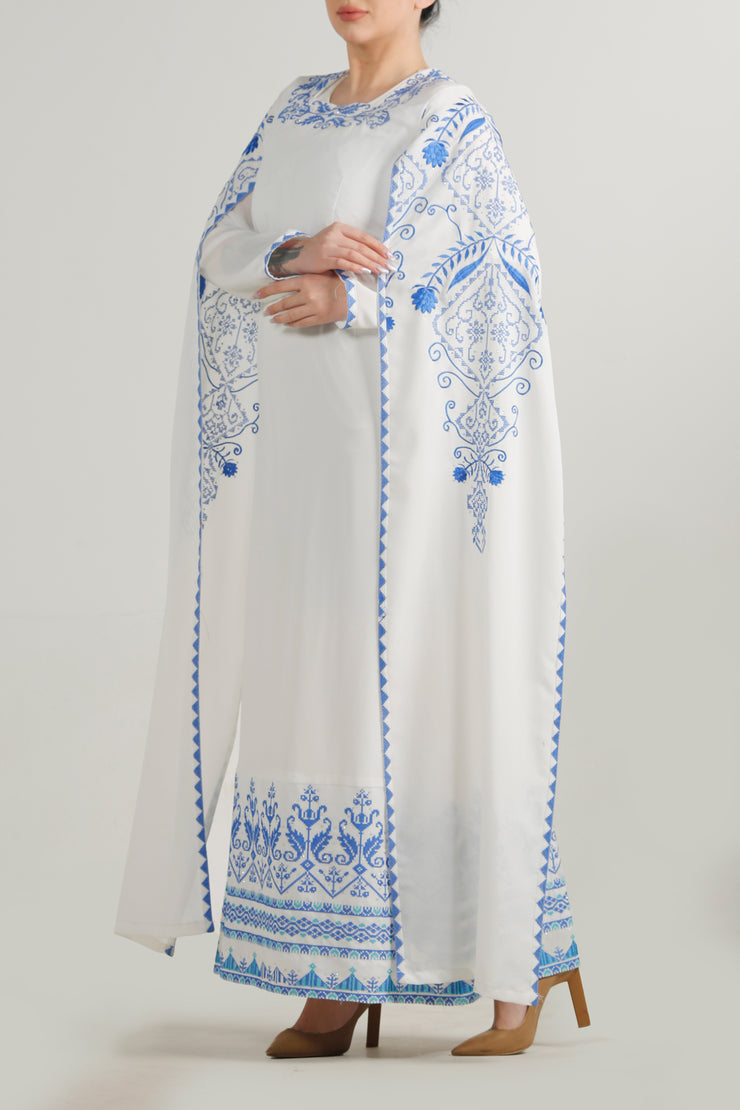 Long Sleeve Embroidery Dress فستان تطريز كم طويل