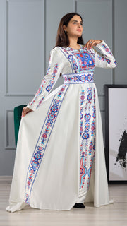 LONG SLEEVE EMBROIDERY DRESS فستان تطريز كم طويل